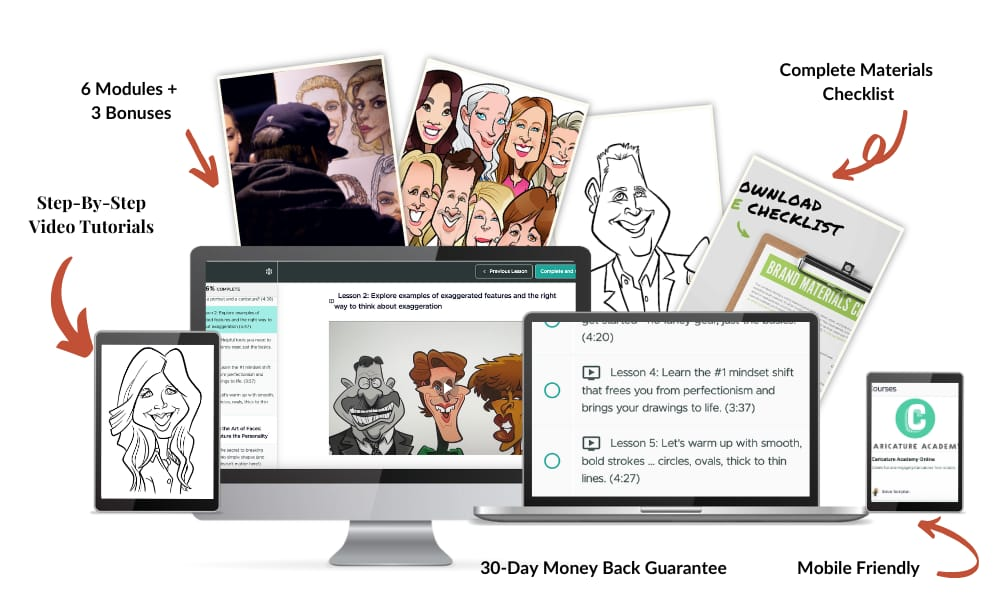 Caricature Academy course logo